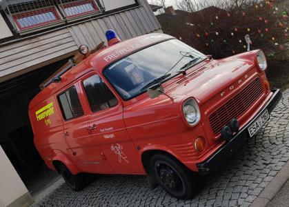 TSF Ford Transit jetzt mit Holzleiter, kurz vor Abgabe zu seinem neuen Besitzer